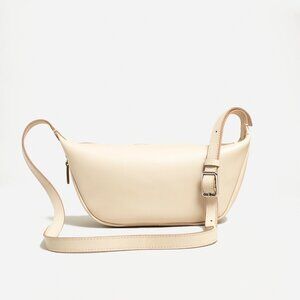 Madewell The Sling Crossbody Bag in Leather - HARVEST MOON (cream)